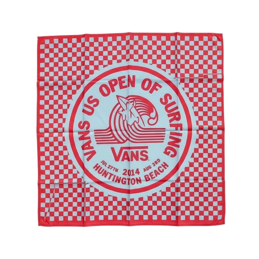Vans Unisex Bandana OS Red US Open of Surfing 2014 Checkerboard Logo Qty 3